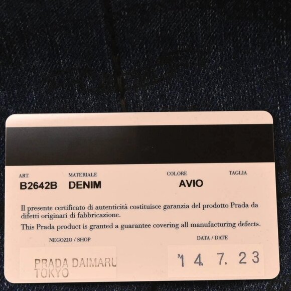 Prada Blue Denim Canapa Tote Handbag - Picture 10 of 11